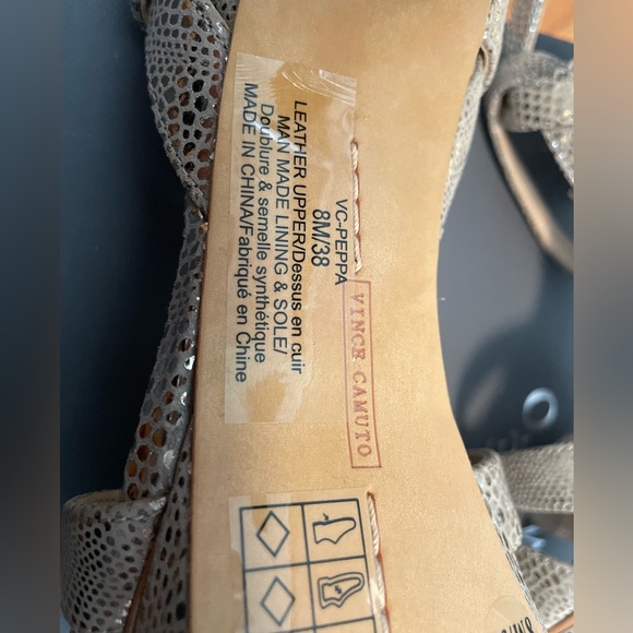 Vince Camuto Metallic Taupe High Heels - Picture 8 of 10